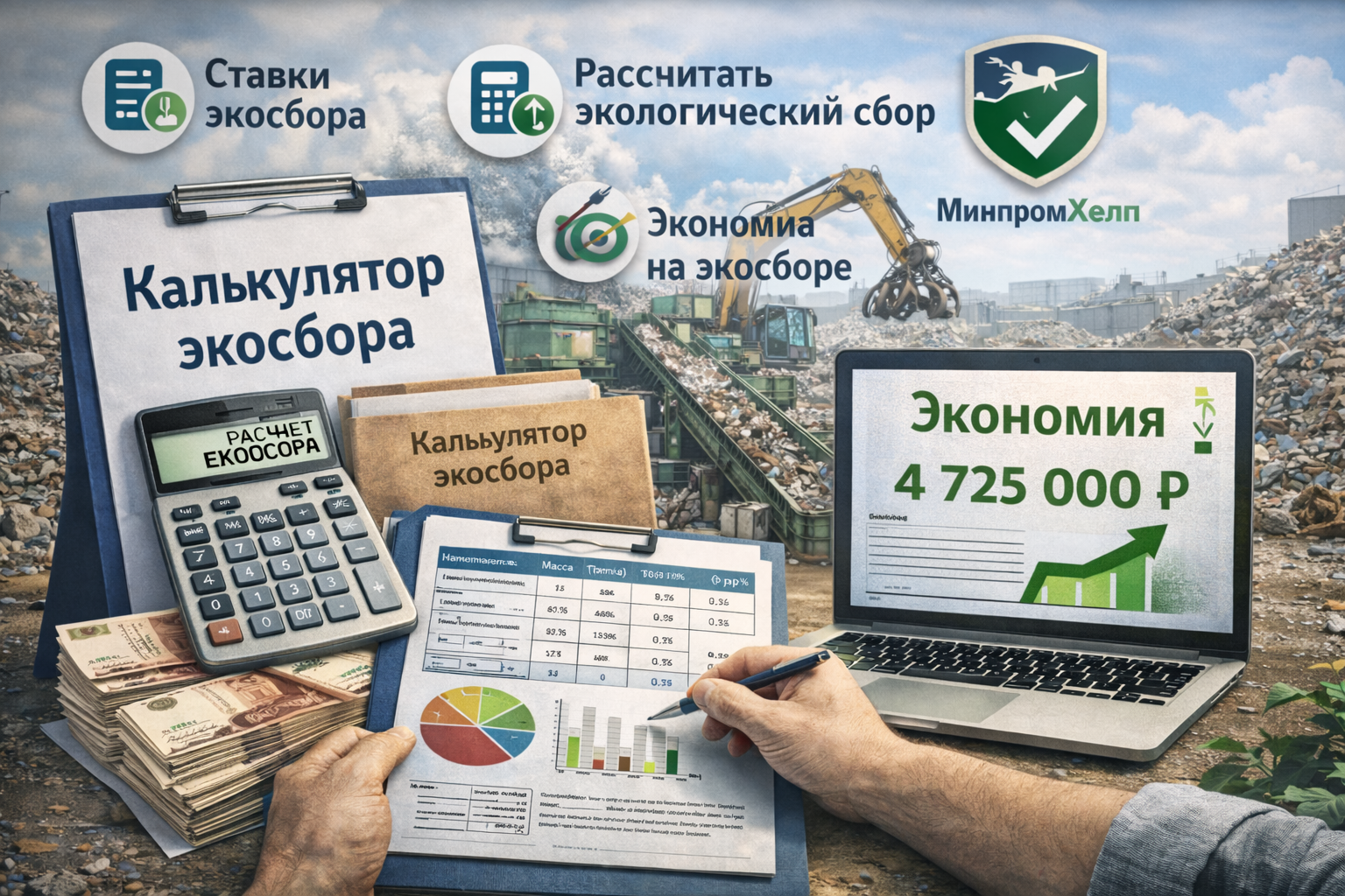 Калькулятор экологического сбора: расчет экономии для производителей и импортеров