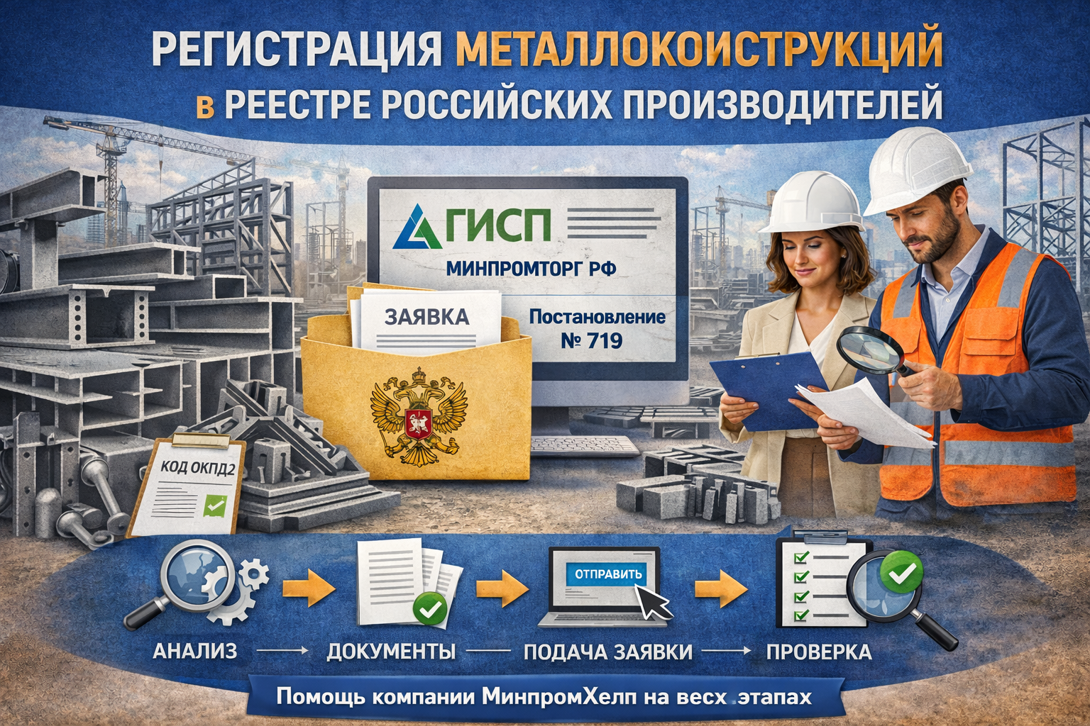 Регистрация металлоконструкций в реестре российских производителей