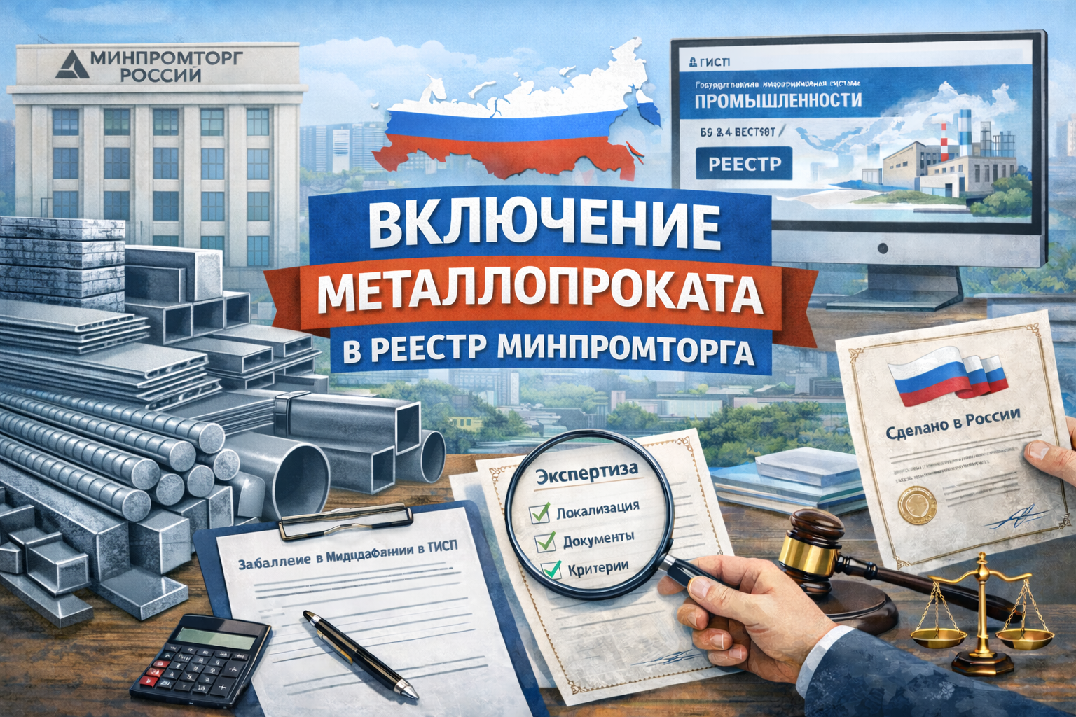 Включение металлопроката в реестр Минпромторга РФ