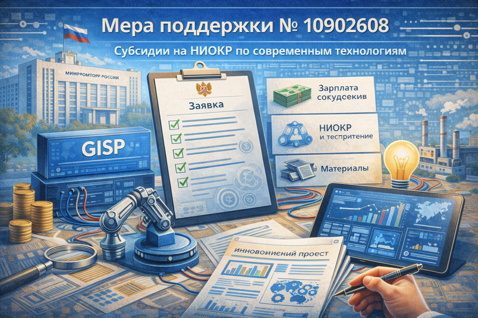 Новая мера поддержки № 10902608 — субсидии на НИОКР