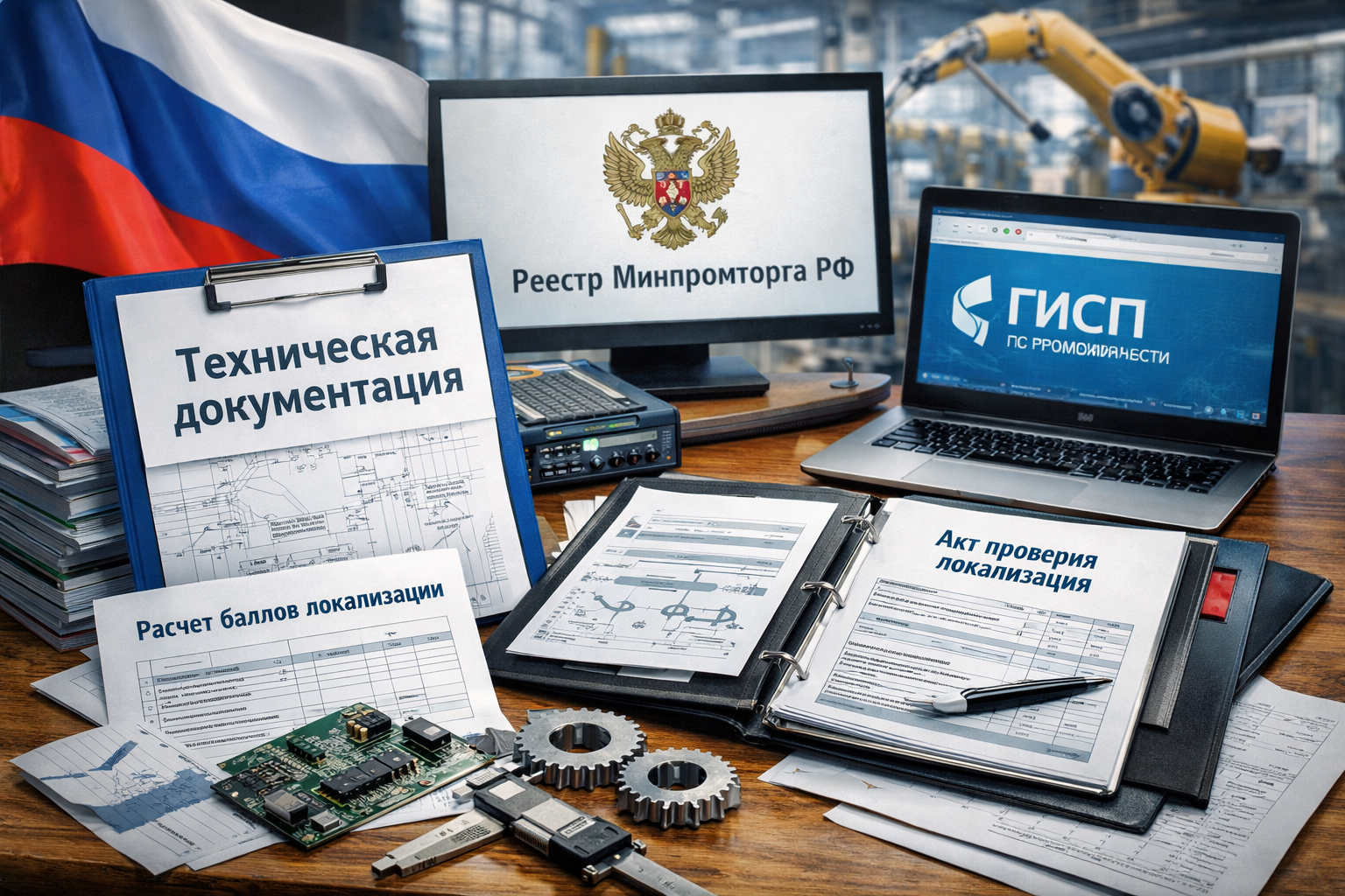 Подготовка технической документации для подтверждения происхождения и локализации