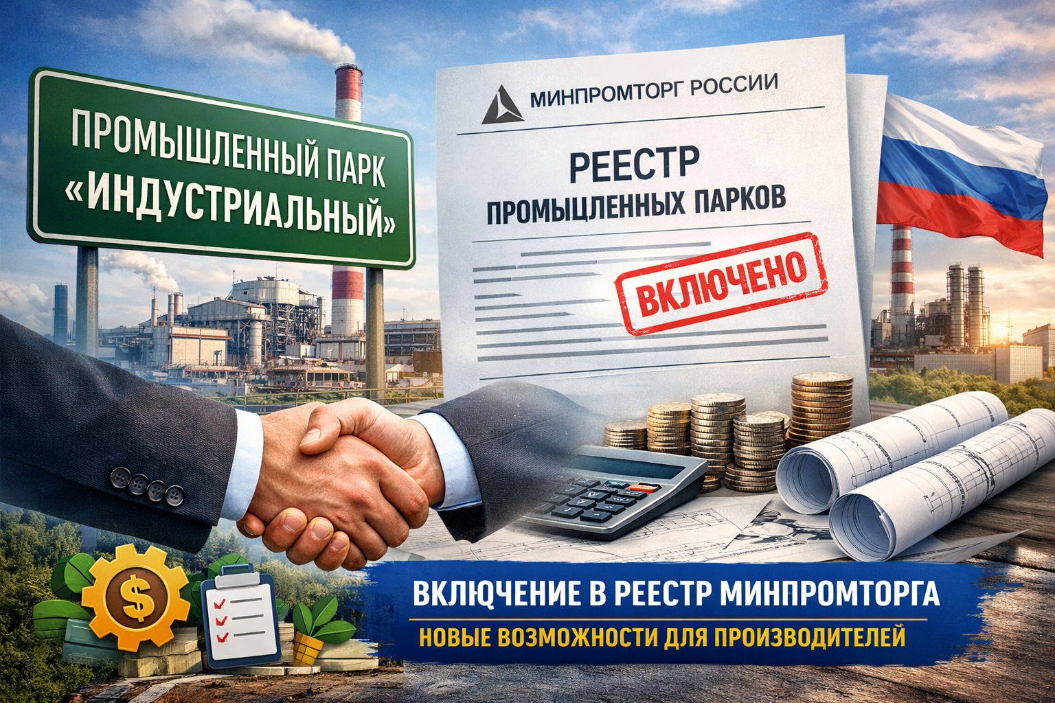 Промышленный парк «Индустриальный» вошёл в реестр Минпромторга: новые горизонты для производителей и как «МинпромХелп» поможет вашему бизнесу