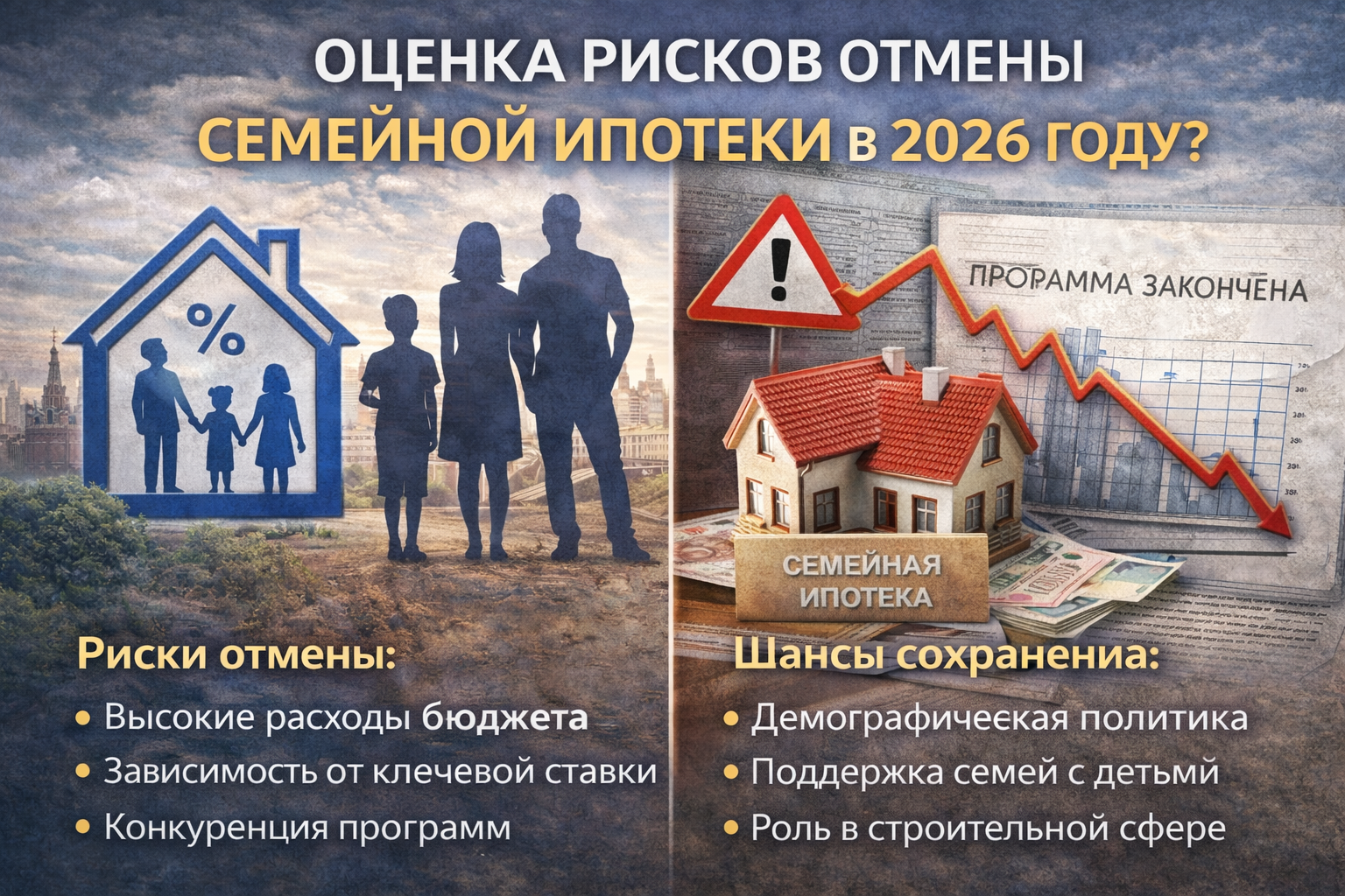 Оценка рисков отмены семейной ипотеки в 2026 году