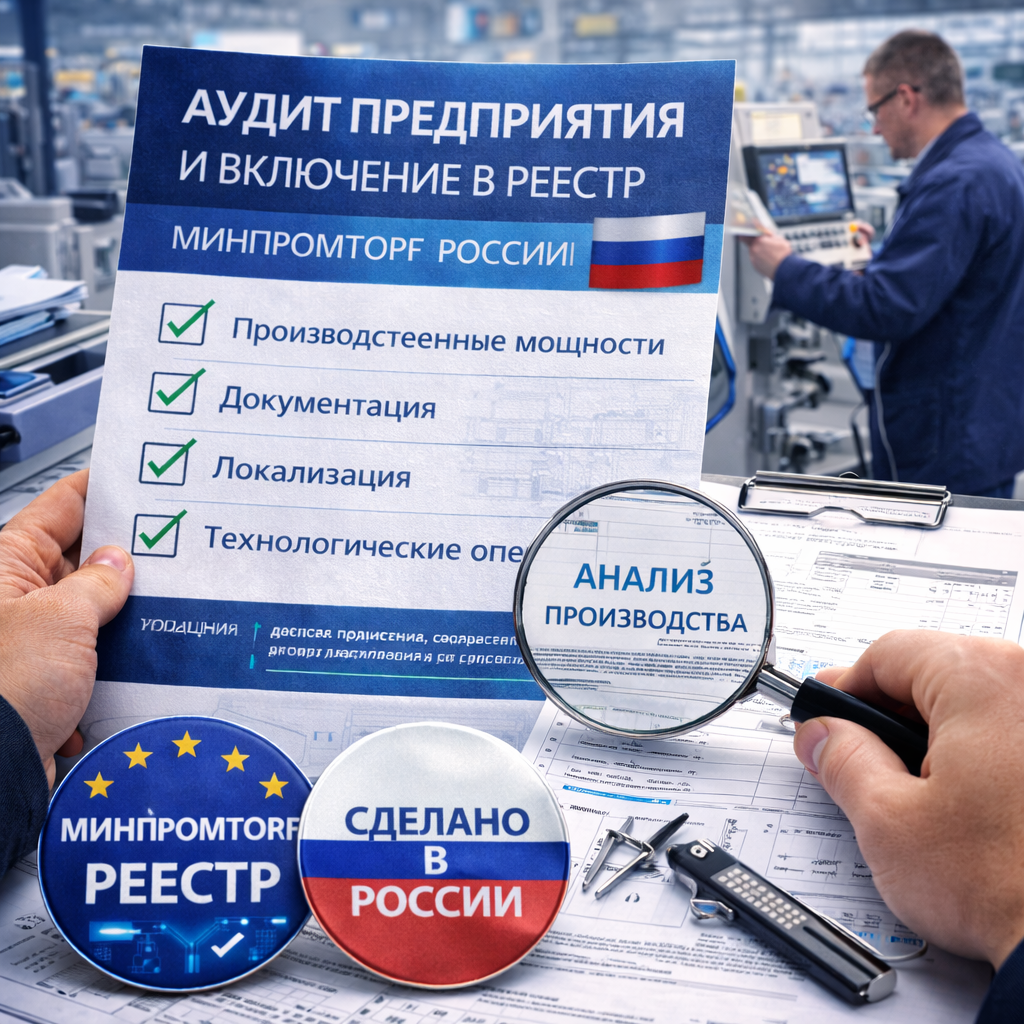 Проверка предприятий перед включением в реестр Минпромторга