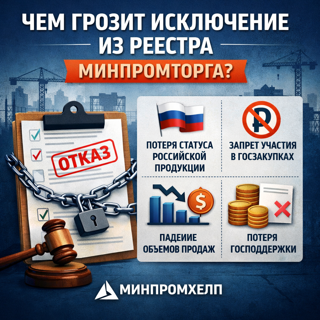 Чем грозит исключение из реестра Минпромторга