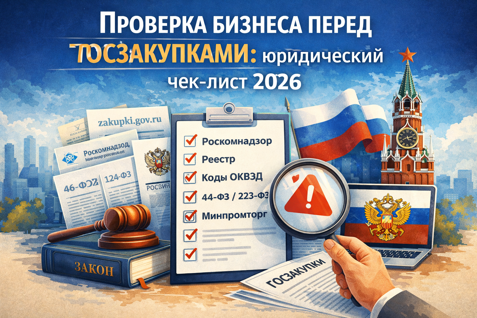 Проверка бизнеса перед госзакупками — чек-лист 2026