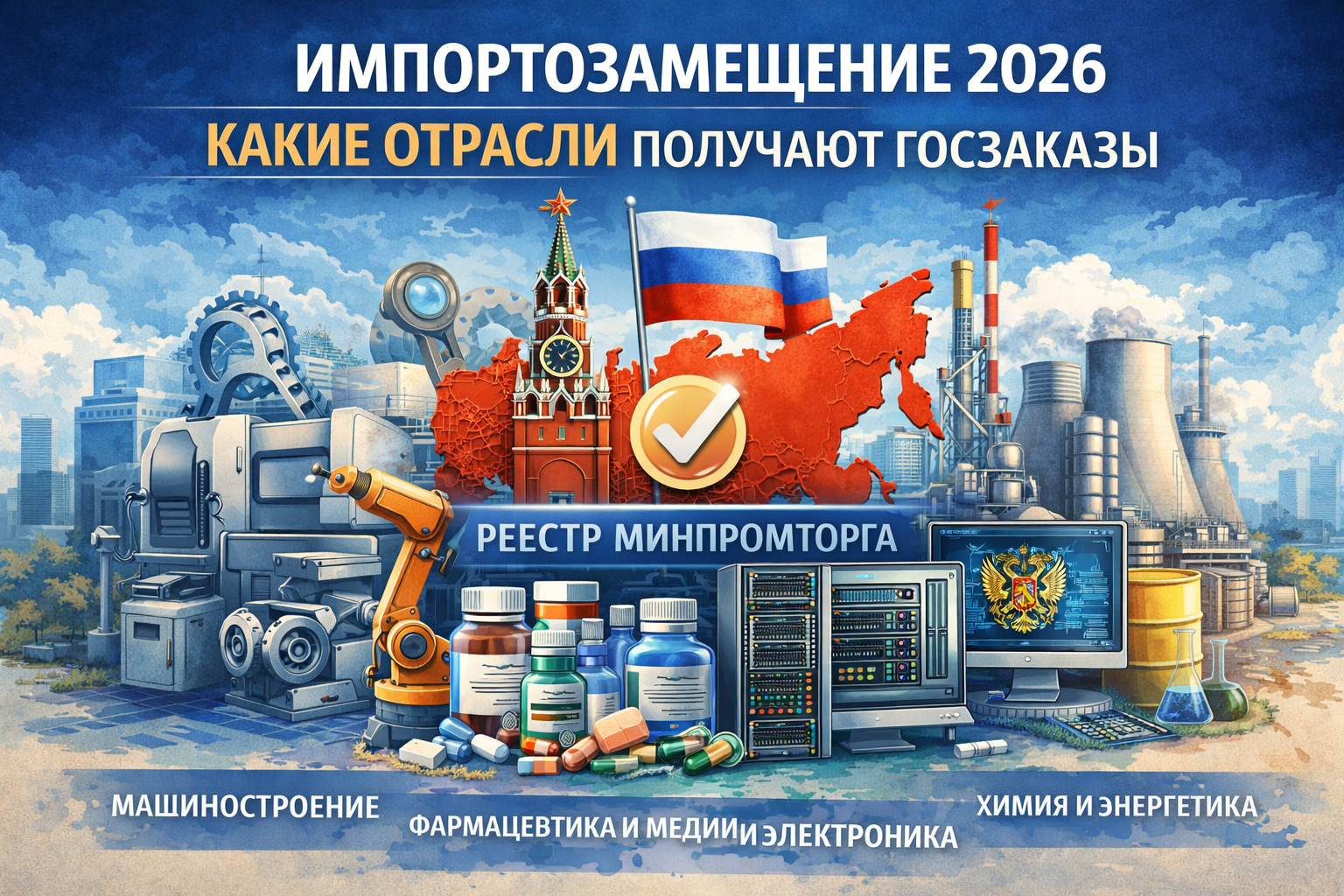 Импортозамещение 2026 — какие отрасли получают госзаказы