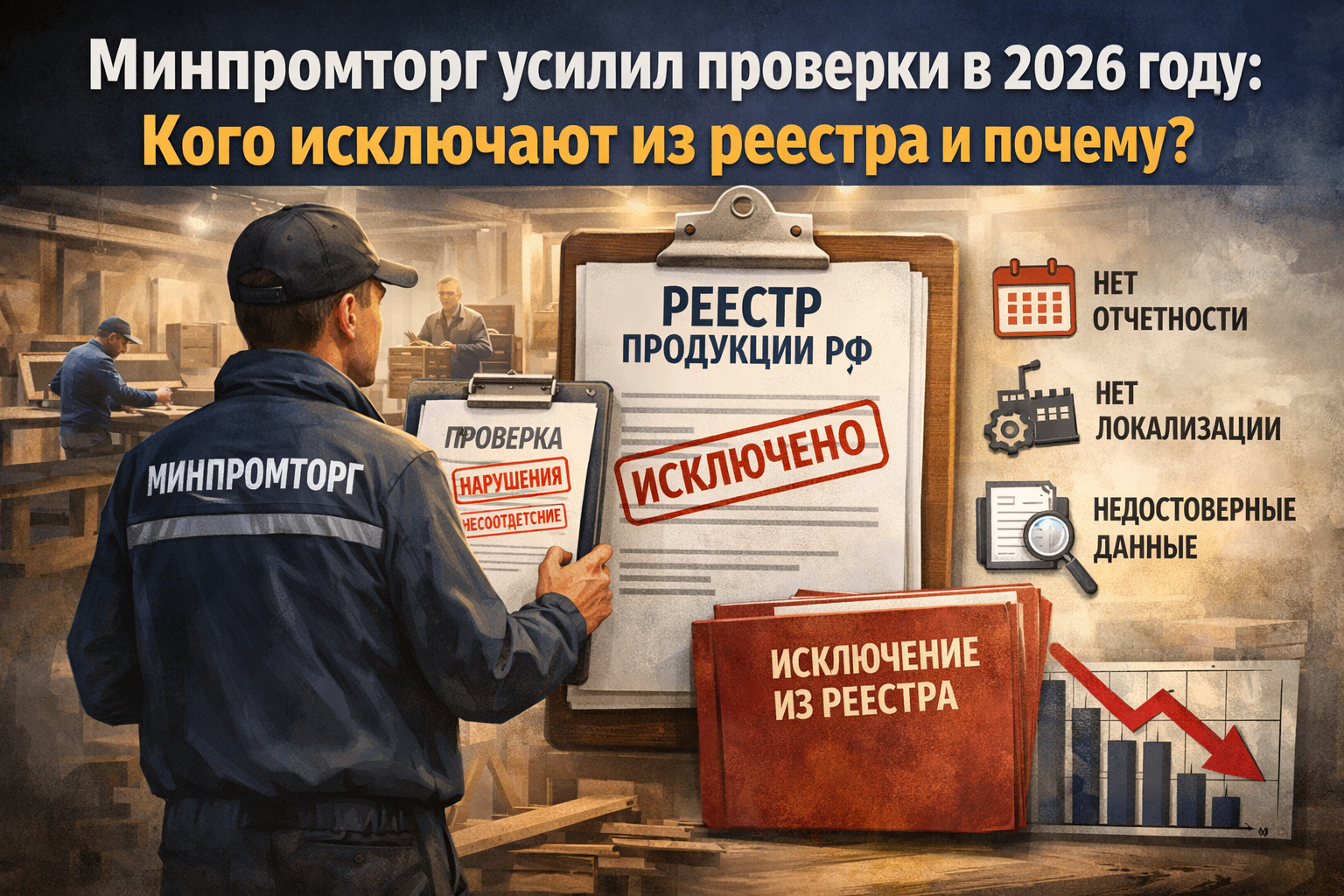 Исключение из реестра Минпромторга 2026 — причины