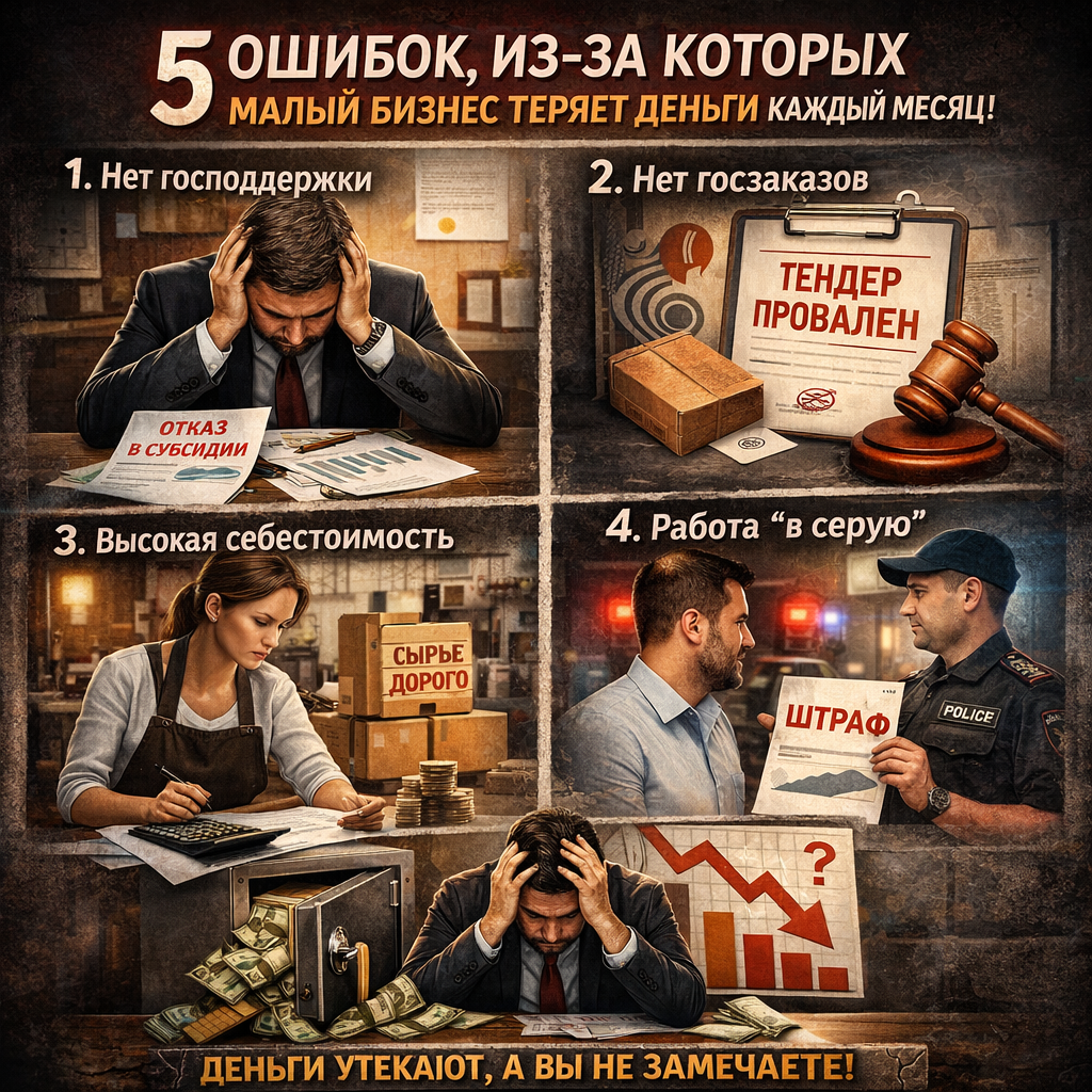 5 ошибок малого бизнеса, из-за которых теряют деньги