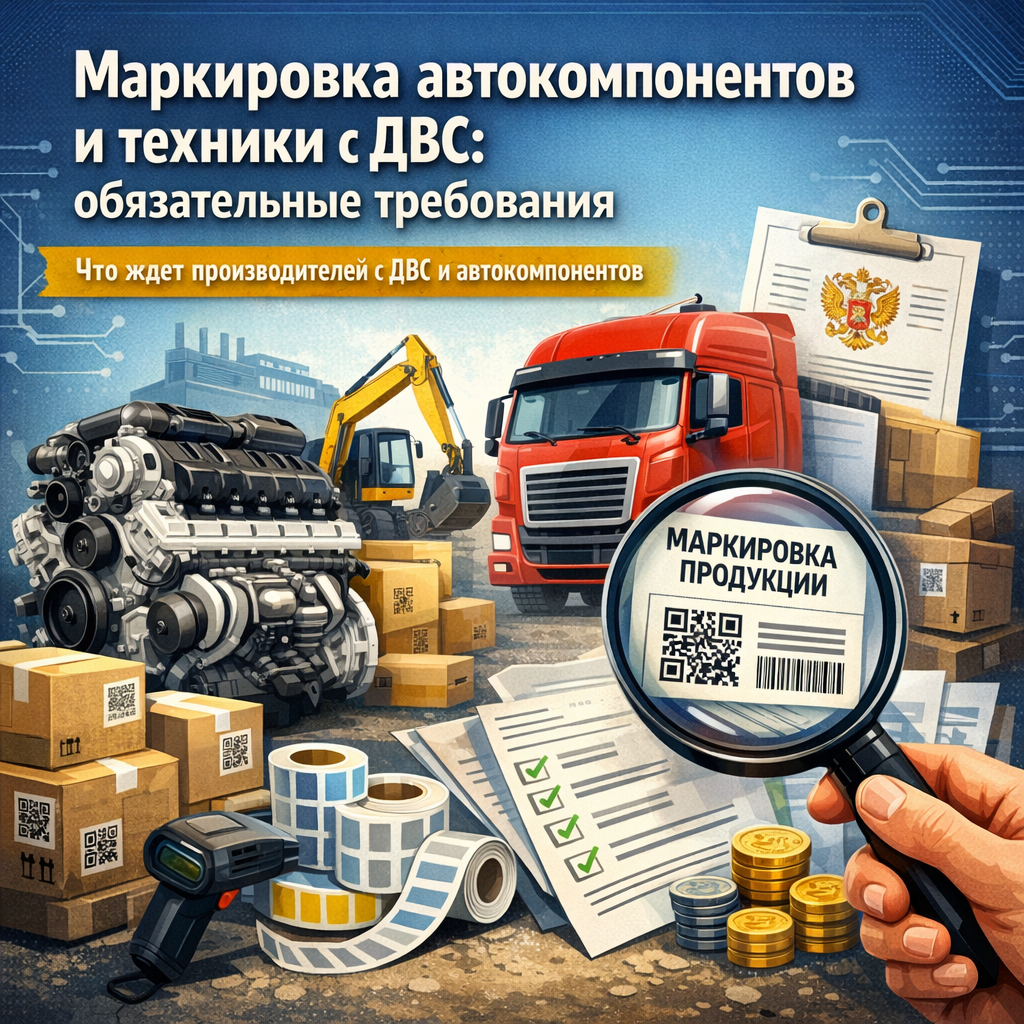 Маркировка автокомпонентов и техники ДВС 2026