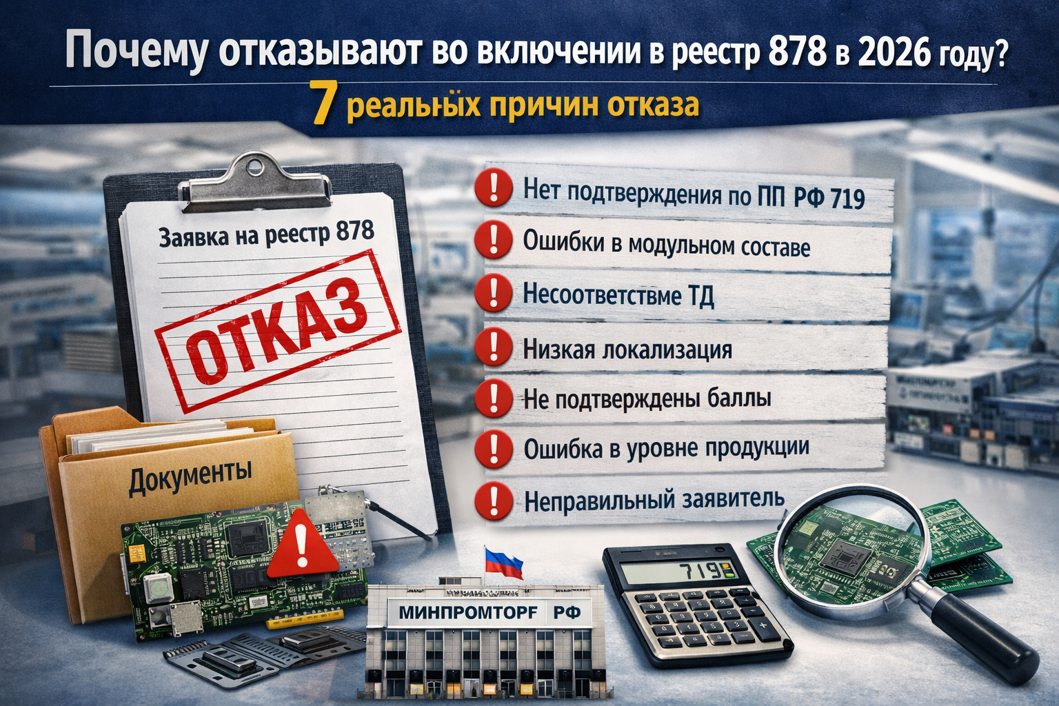 Почему отказывают во включении в реестр 878 в 2026
