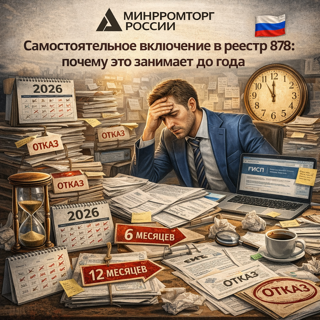 Самостоятельное включение в реестр 878: почему это занимает до года