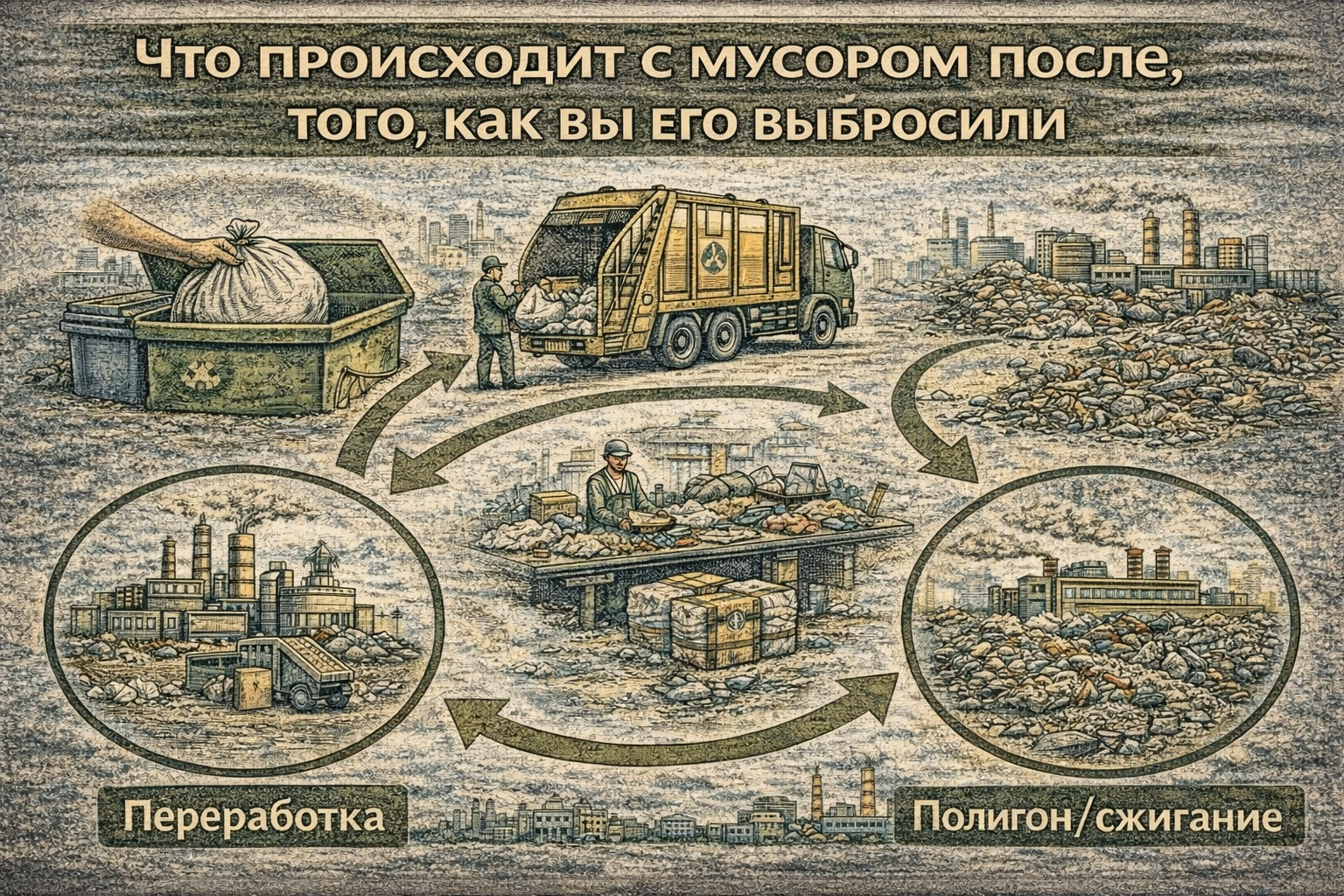 Что происходит с мусором после контейнера — путь отходов