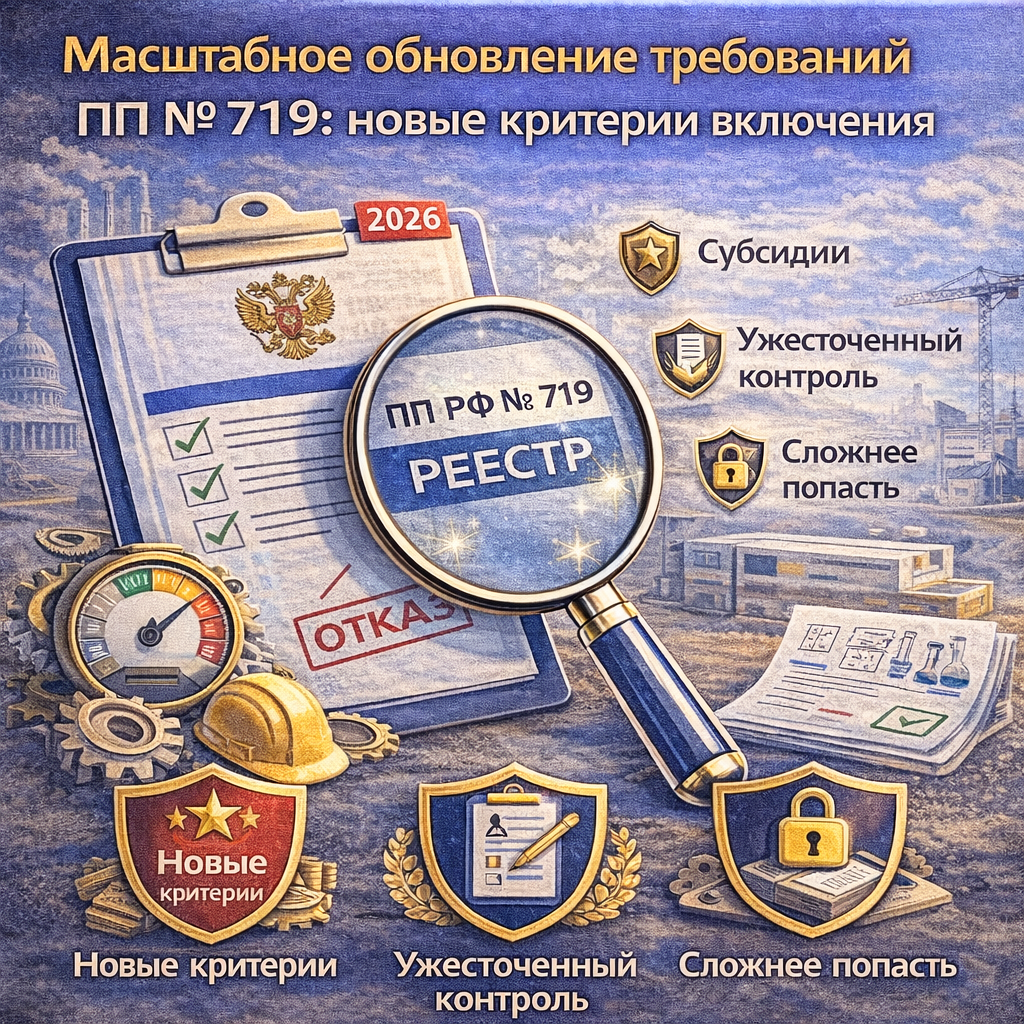 Масштабное обновление требований ПП №719 (новые критерии включения)