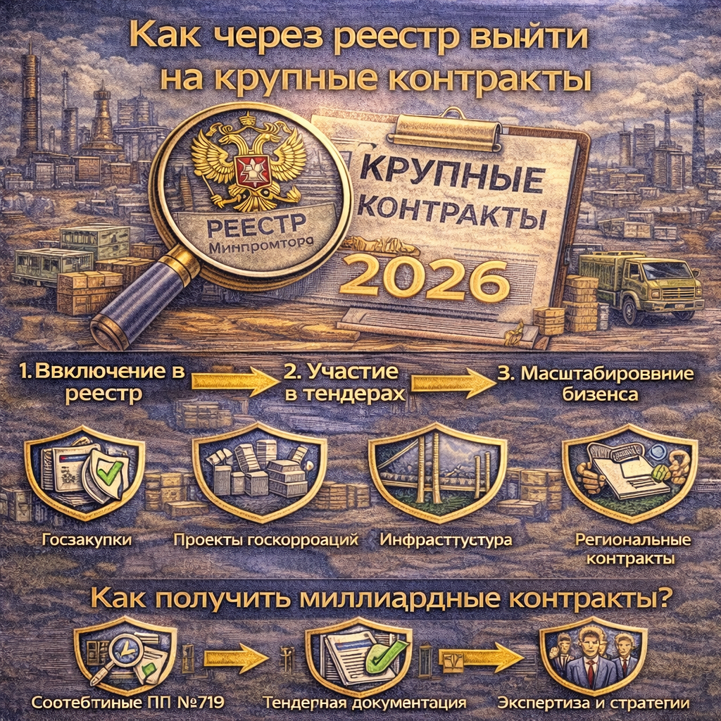 Как выйти на крупные контракты через реестр Минпромторга