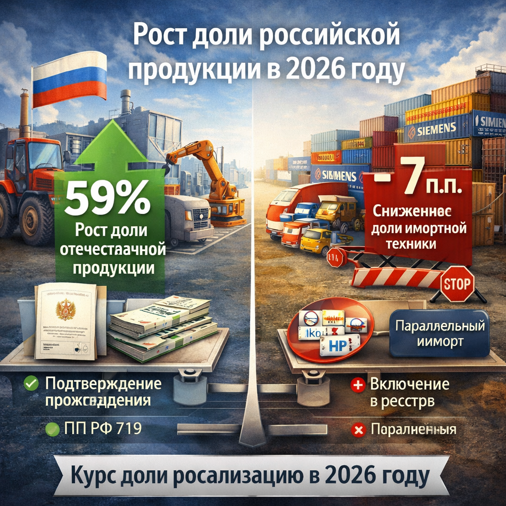 Рост доли российской продукции в 2026: тренды