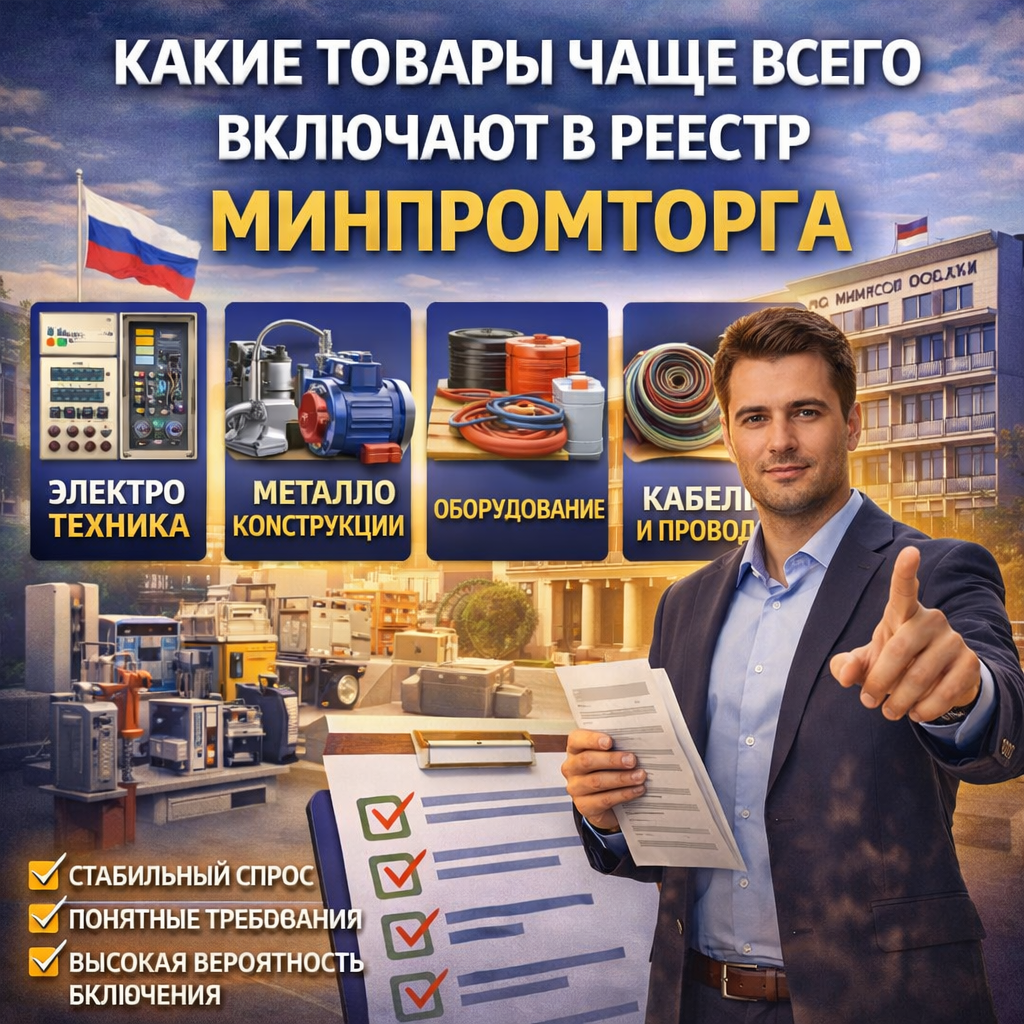 Какие товары чаще включают в реестр Минпромторга