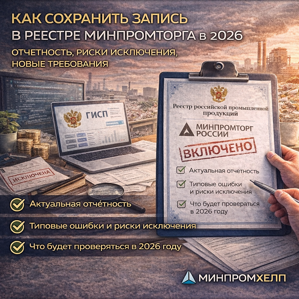 Как сохранить запись в реестре Минпромторга в 2026: отчетность, риски исключения, новые требования.