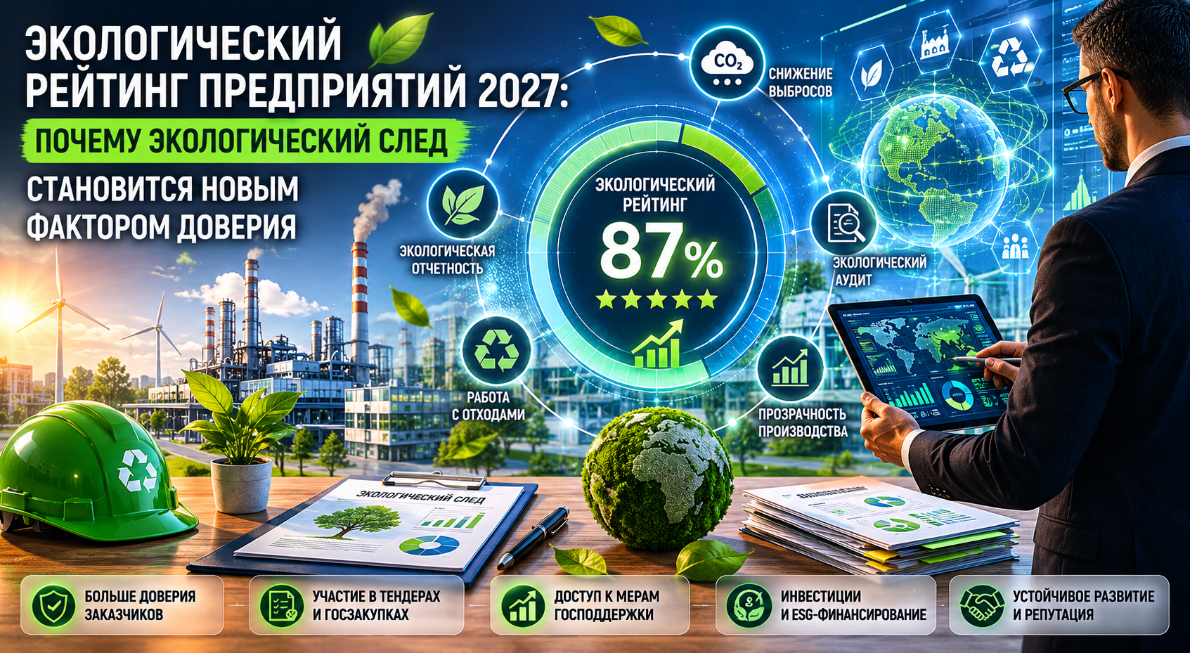 Экологический рейтинг предприятий 2027: почему крупные заказчики начнут проверять не только качество продукции, но и экологический след производства