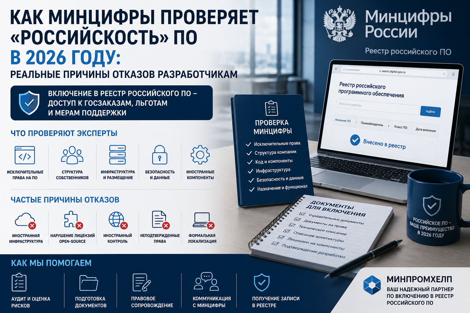 Как Минцифры проверяет “российскость” ПО в 2026 году: реальные причины отказов разработчикам