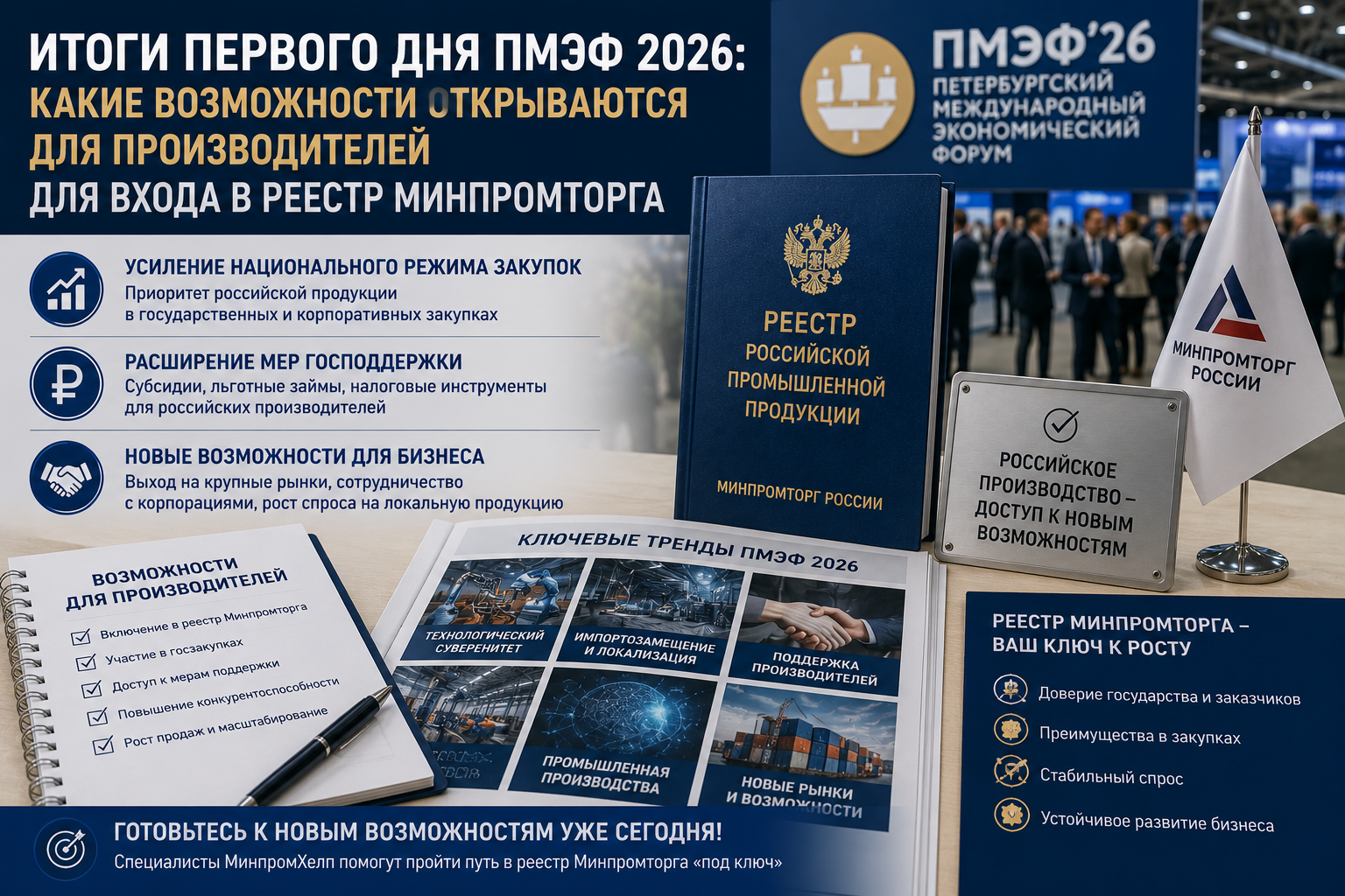 Итоги первого дня ПМЭФ 2026: какие возможности открываются производителям для входа в реестр Минпромторга