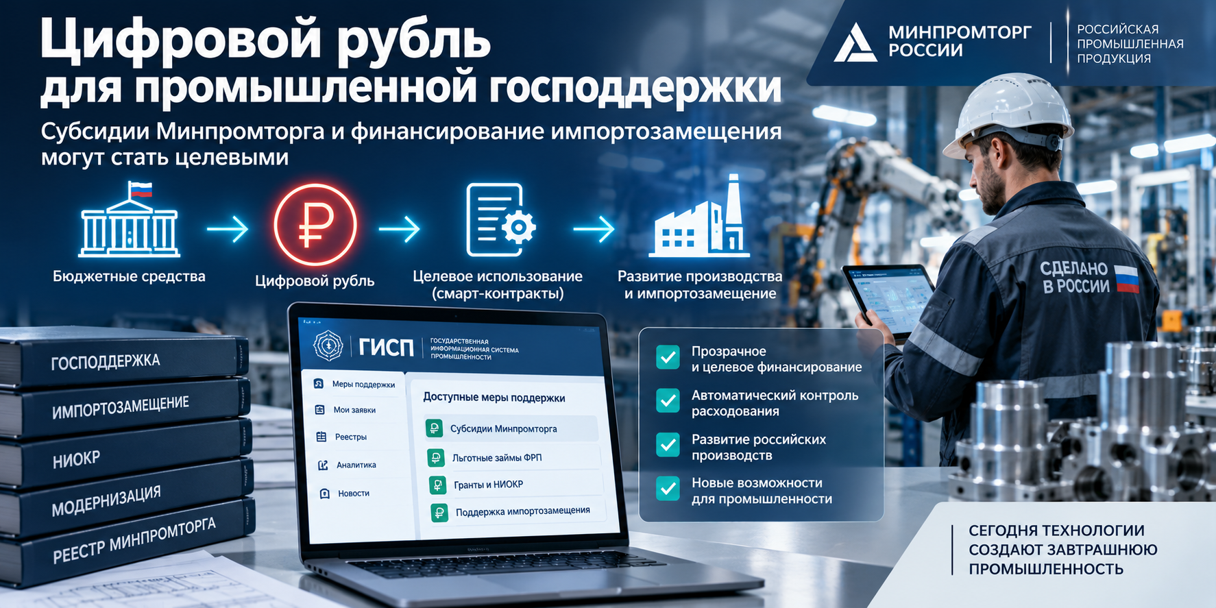 Цифровой рубль для промышленной господдержки: смогут ли субсидии Минпромторга и деньги на импортозамещение стать целевыми