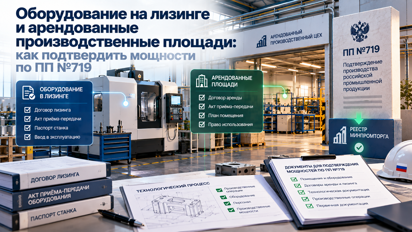 Оборудование на лизинге и арендованные производственные площади: как подтвердить мощности по ПП №719