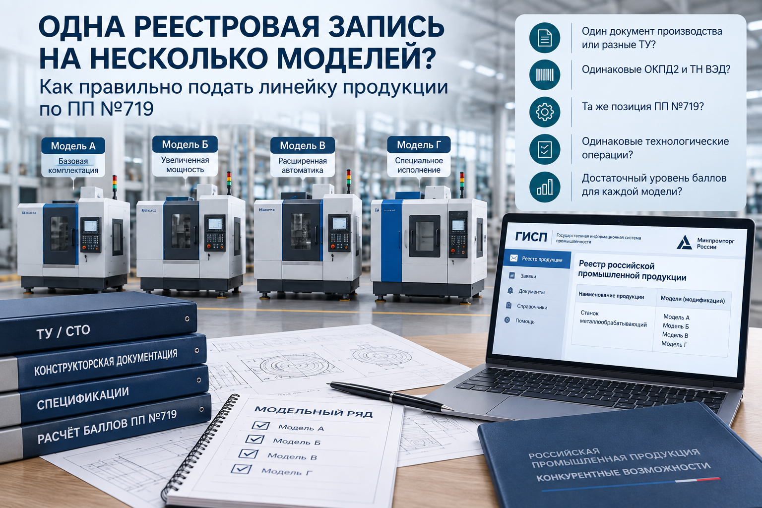 Одна реестровая запись на несколько моделей: как подавать линейку и модификации продукции по ПП №719