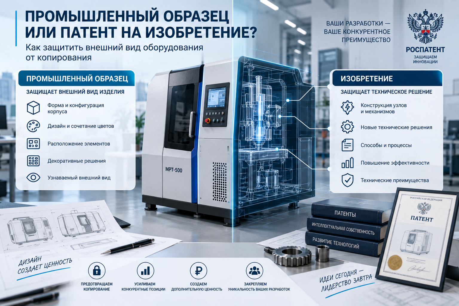 Промышленный образец или патент: как защитить дизайн оборудования