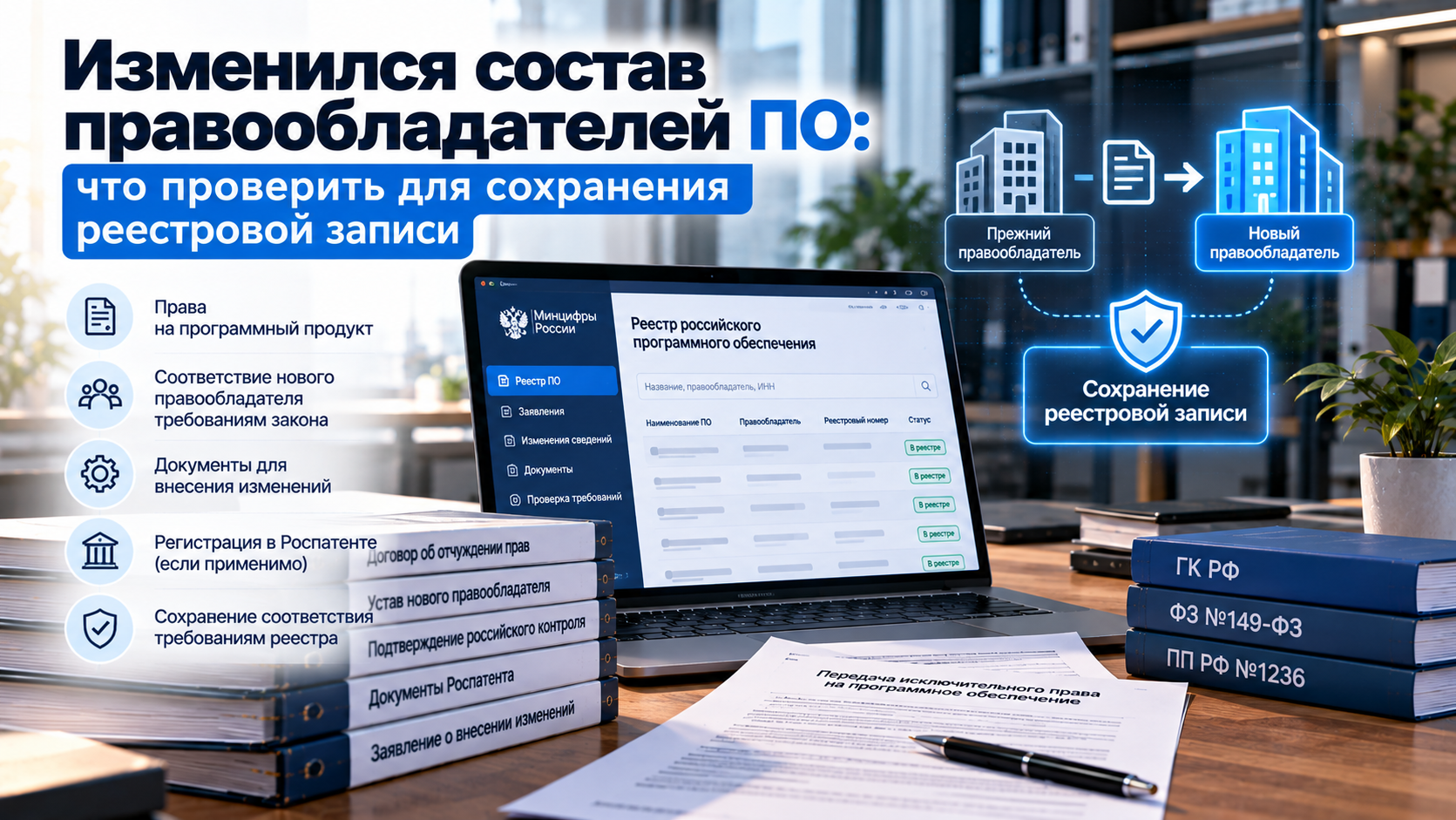 Изменился состав правообладателей ПО: что проверить для сохранения реестровой записи