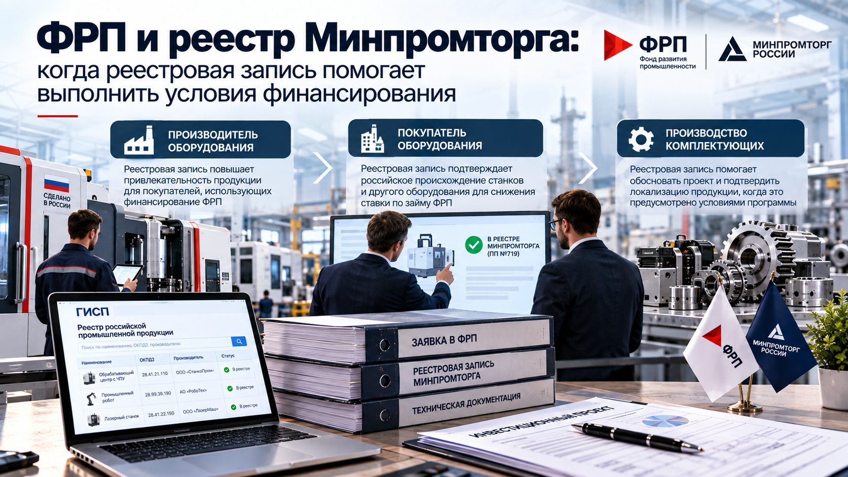ФРП и реестр Минпромторга: когда реестровая запись помогает выполнить условия финансирования