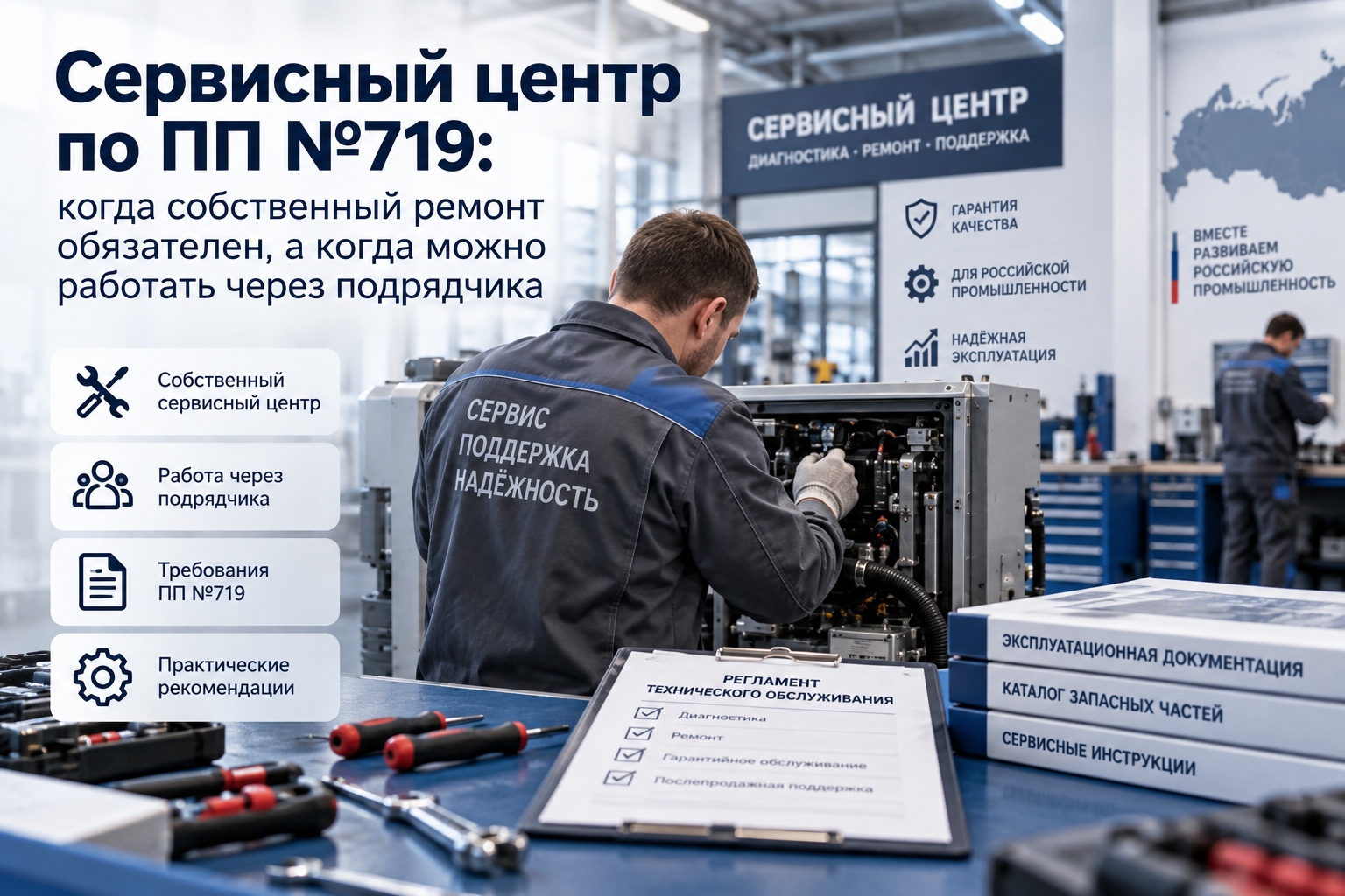 Сервисный центр по ПП №719: когда собственный ремонт обязателен, а когда можно работать через подрядчика