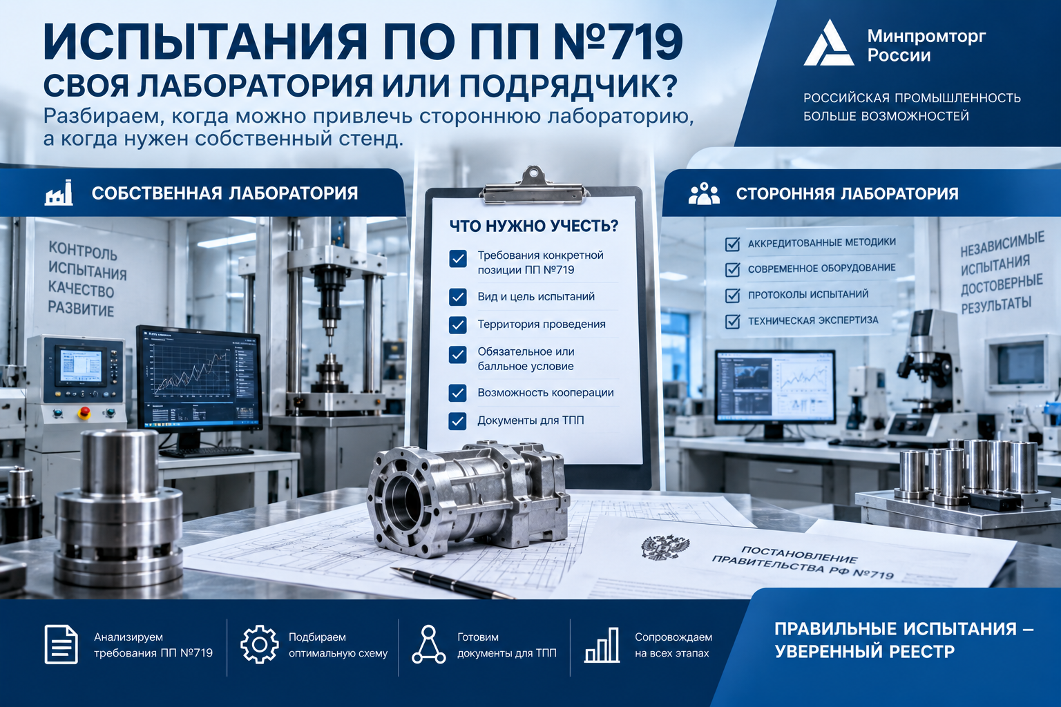 Испытания по ПП №719: своя лаборатория или подрядчик
