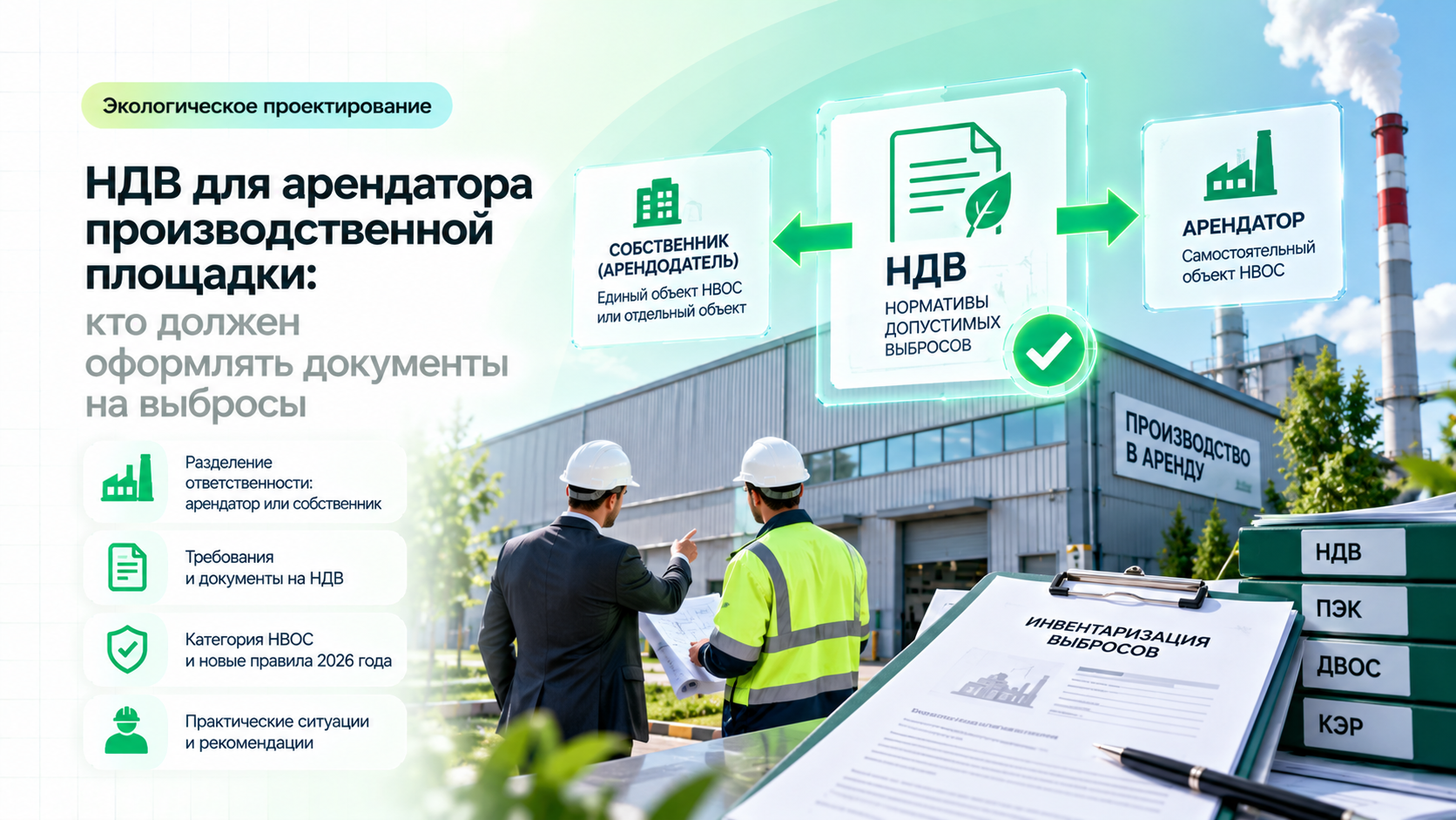 НДВ для арендатора производственной площадки: кто должен оформлять документы на выбросы